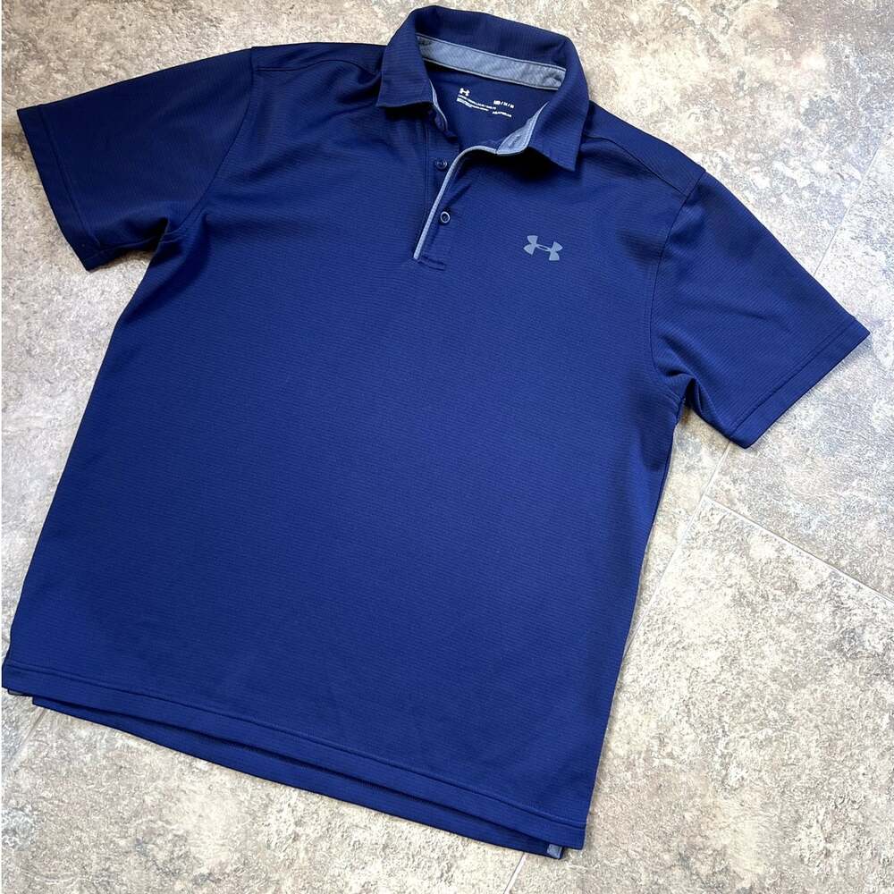 Under Armour Navy Blue Short Sleeve Polo, Men's size M